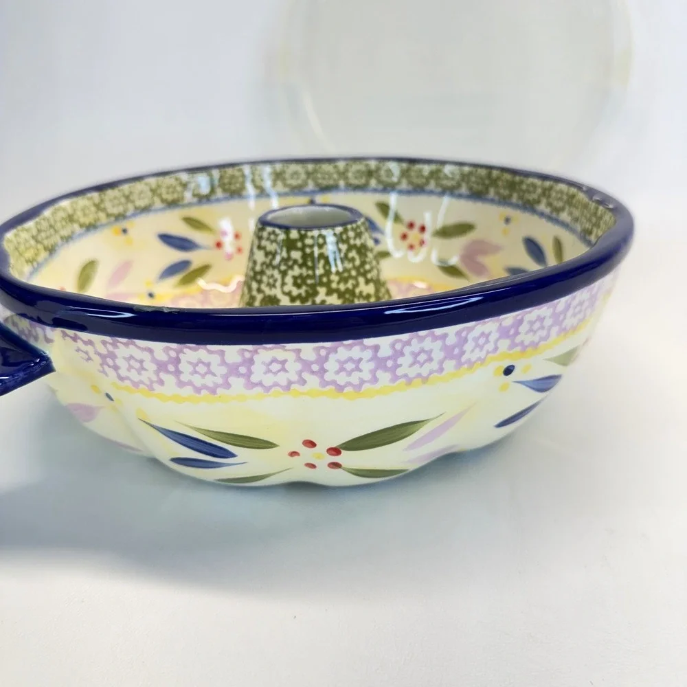 Temp-tations Old World Confetti Bundt Baker Ceramic with Lid